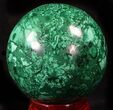 Gorgeous Polished Malachite Sphere - Congo #39394-1